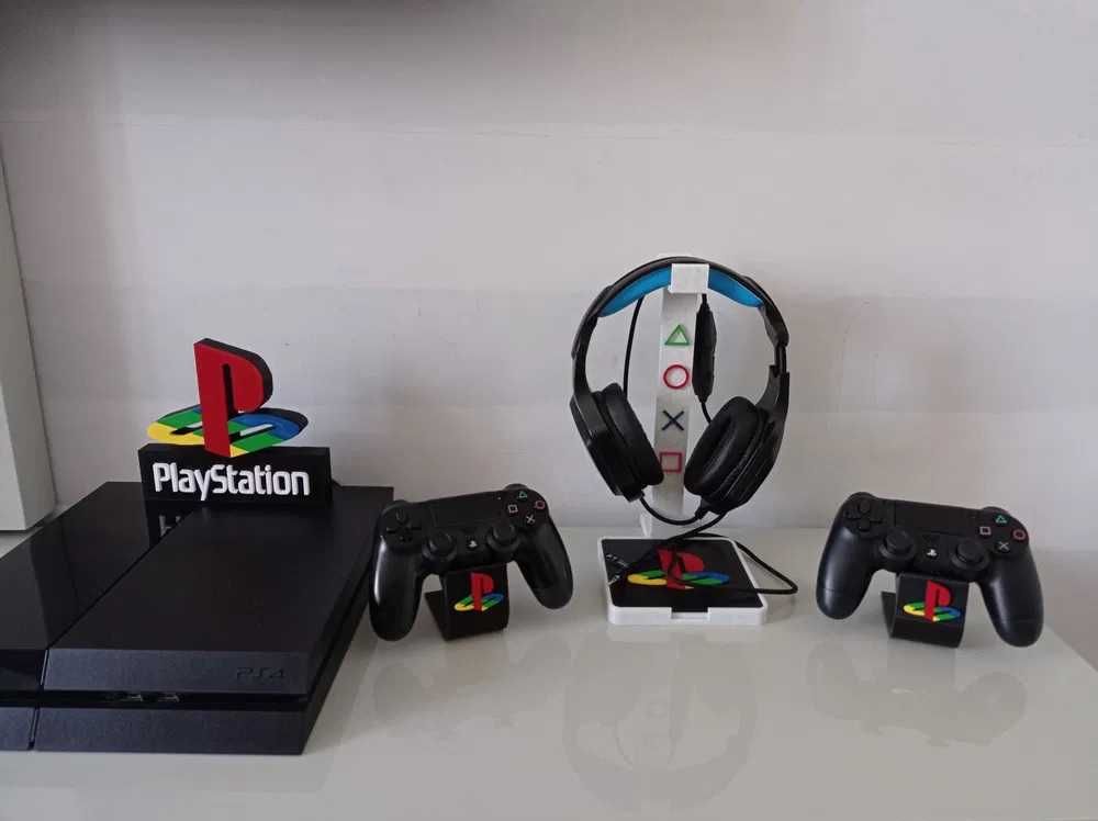 3D Retro Eletro - Stands headphones Playstation e personalizados