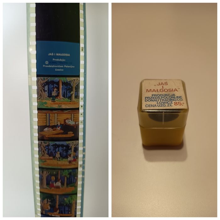 Jaś i Małgosia Bajka NIEUŻYWANA Bajki na Rzutnik projektor Ania retro