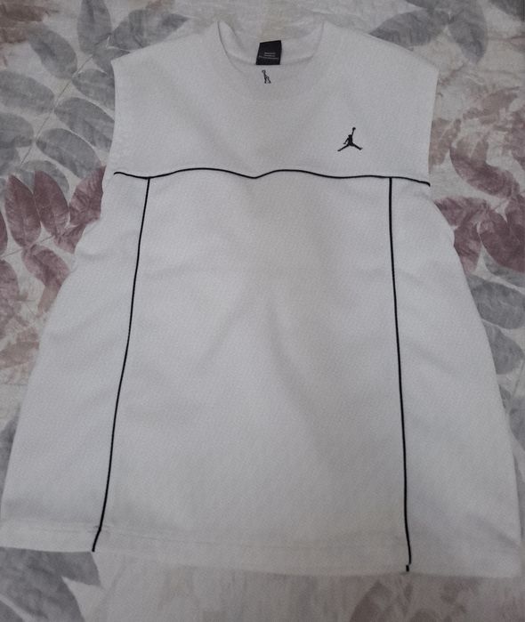 Conjunto camisola calção Jordan, Branco e vermelho Basquetebol