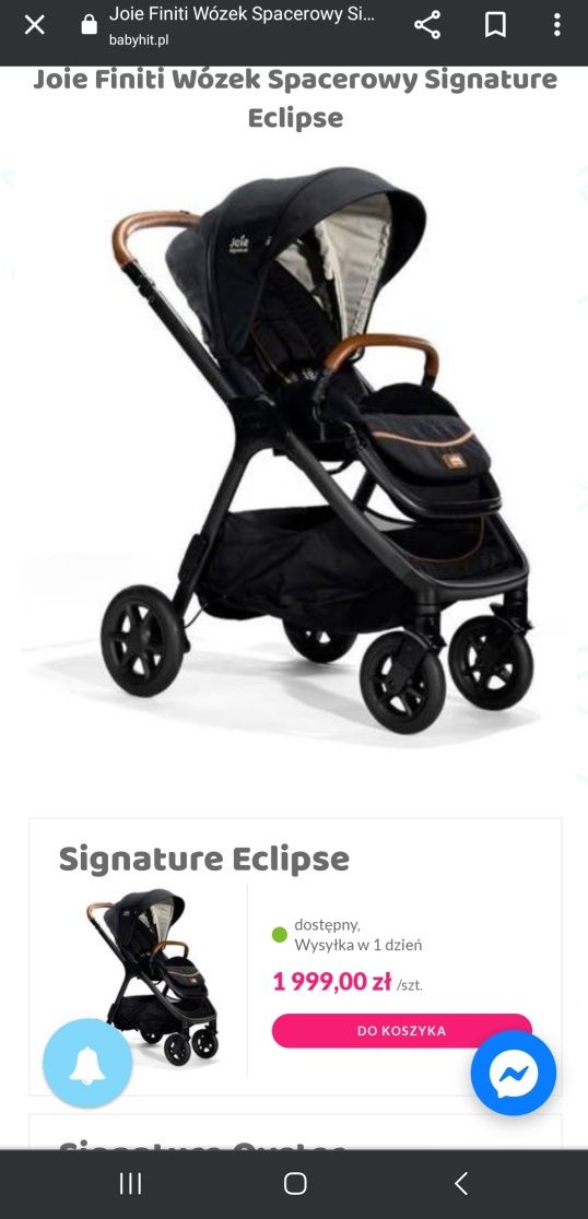 Wózek joie fitini signarure eclipse  najnowszy model