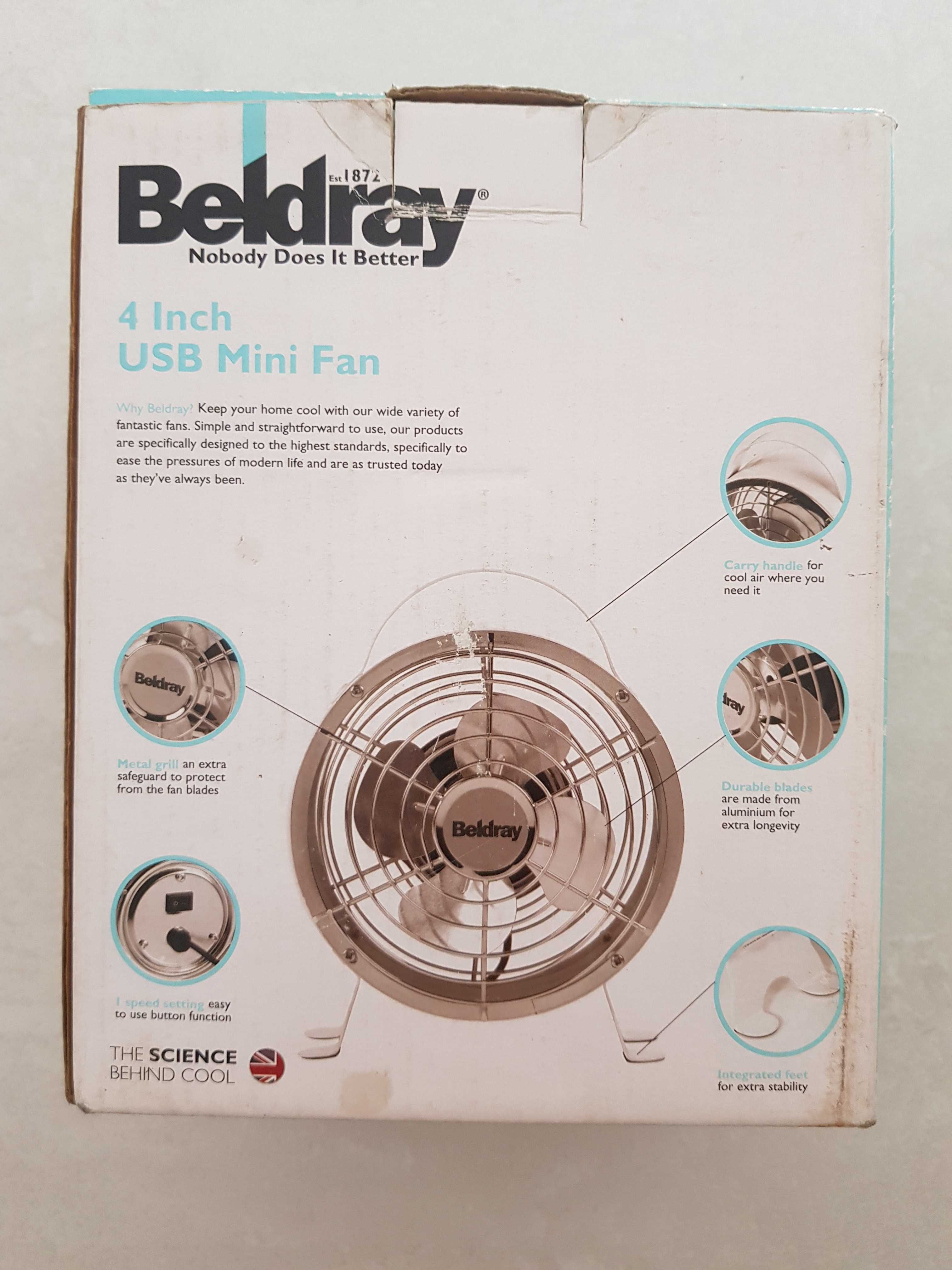 Kompaktowy wiatraczek na USB
