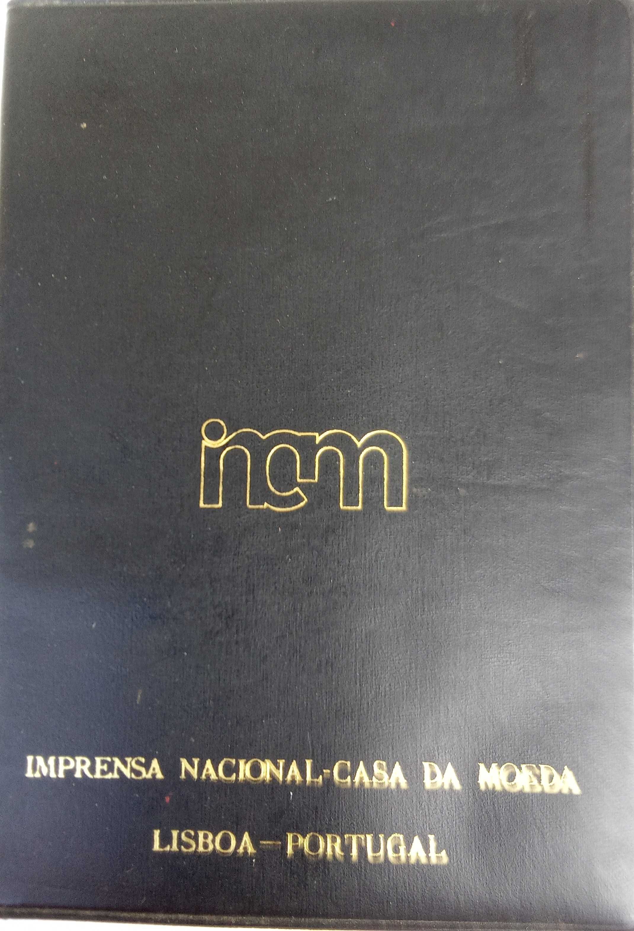 2 moedas prata de 250 e 100 escudos em carteira ICM.