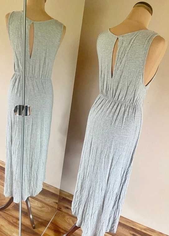 sukienka dres szara amisu asymetryczna dluzszy tył s m