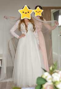 Suknia ślubna koronka tiul