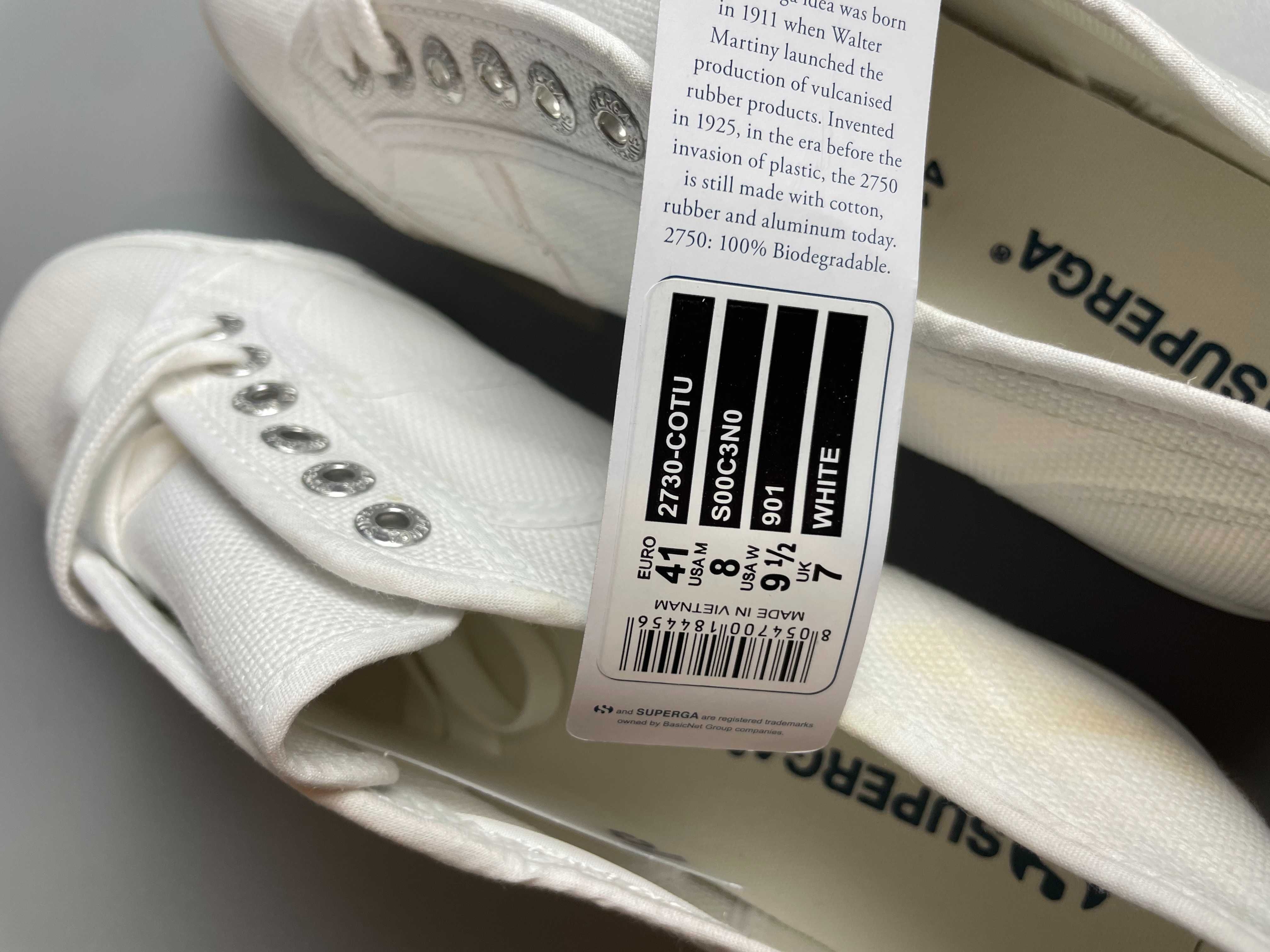 Superga Tenisówki 2730 białe trampki niskie rozm. 41 [B67] sneakersy