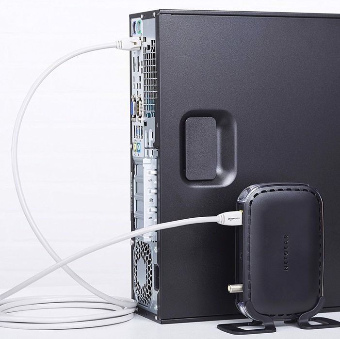 kabel sieciowy lan rj45 cat-7 ethernet 4.6m biały
