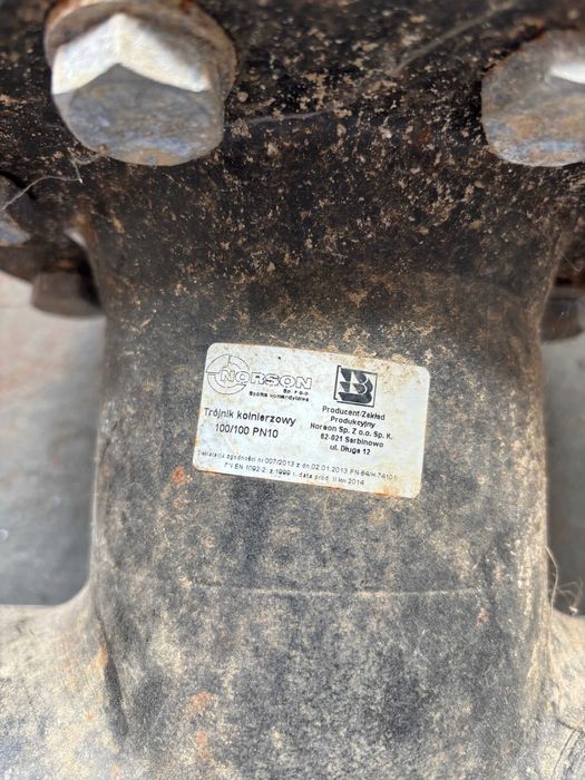 zawór zasuwa do wody  Broen DZT DN100 Pn16 + trójnik z redukcją