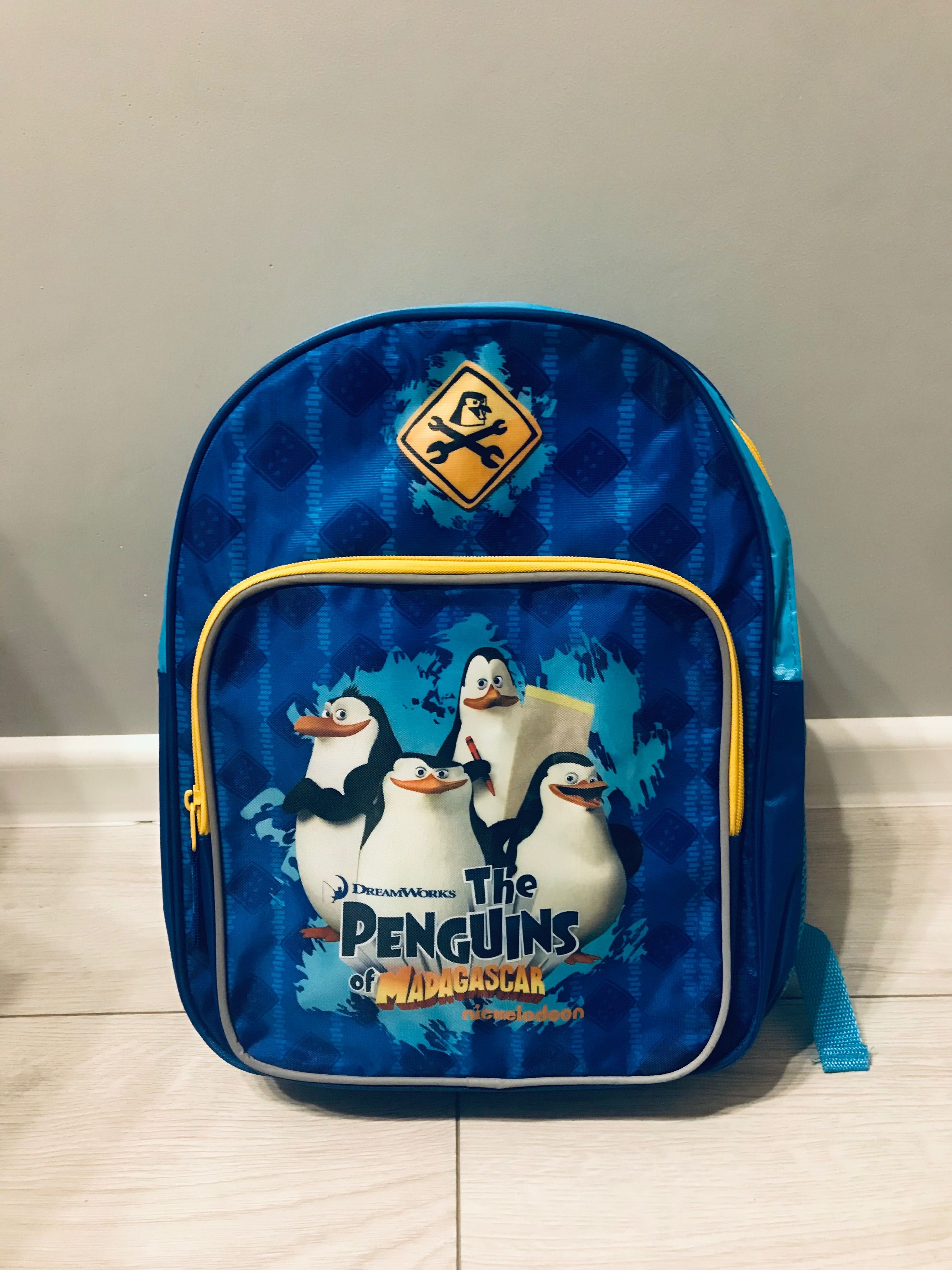 Plecak szkolny dla dziecka pingwiny z Madagaskaru Paso