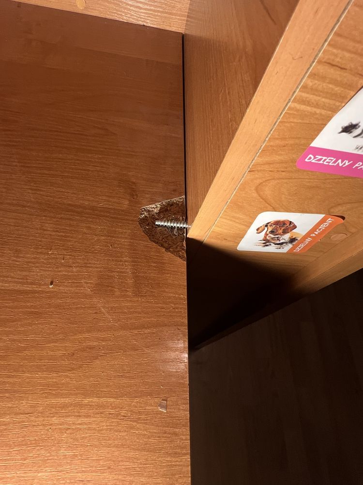 Łóżko piętrowe z biurkiem i szafą