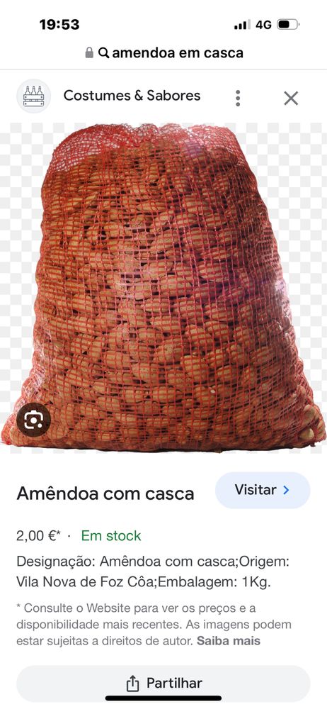 Amêndoa com casca