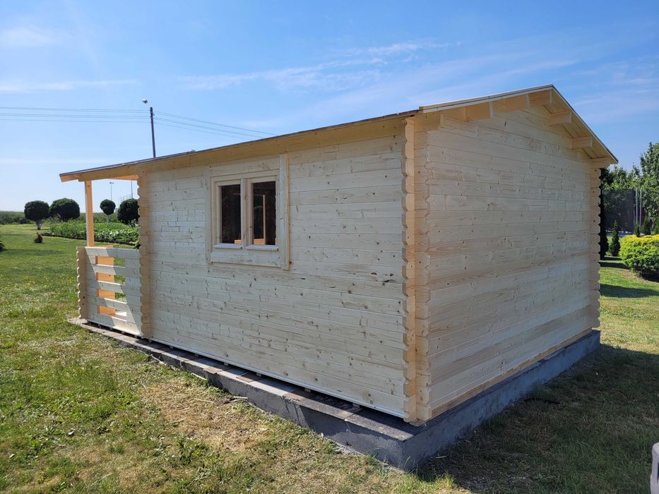 dostępny od REKI*solidny letniskowy DOMEK drewniany*6x4*24m*balik 34mm