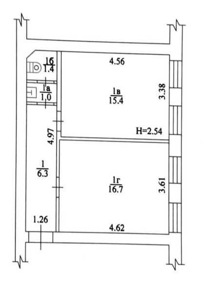 Продаж 41 кв. м./вул. Кооперативна 16/ Майдан Конституції 150 м.