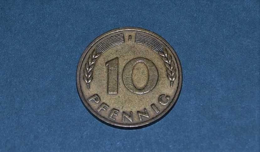 10 Pfenning 1950r Moneta Starocia