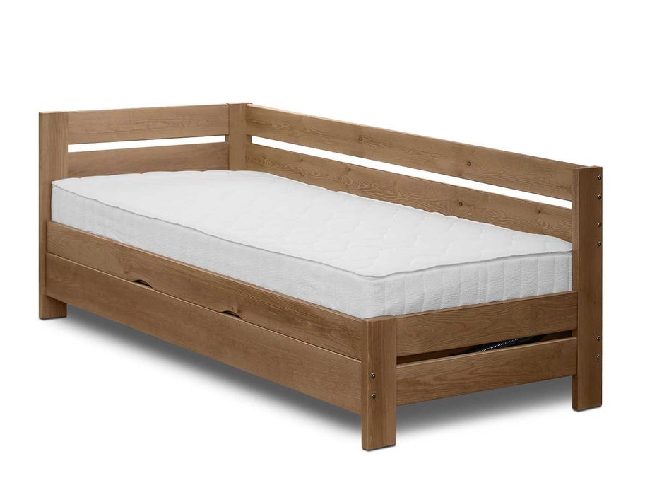 łóżko z oparciem pojemnik skrzynia otwierany na bok VERDI 140x200