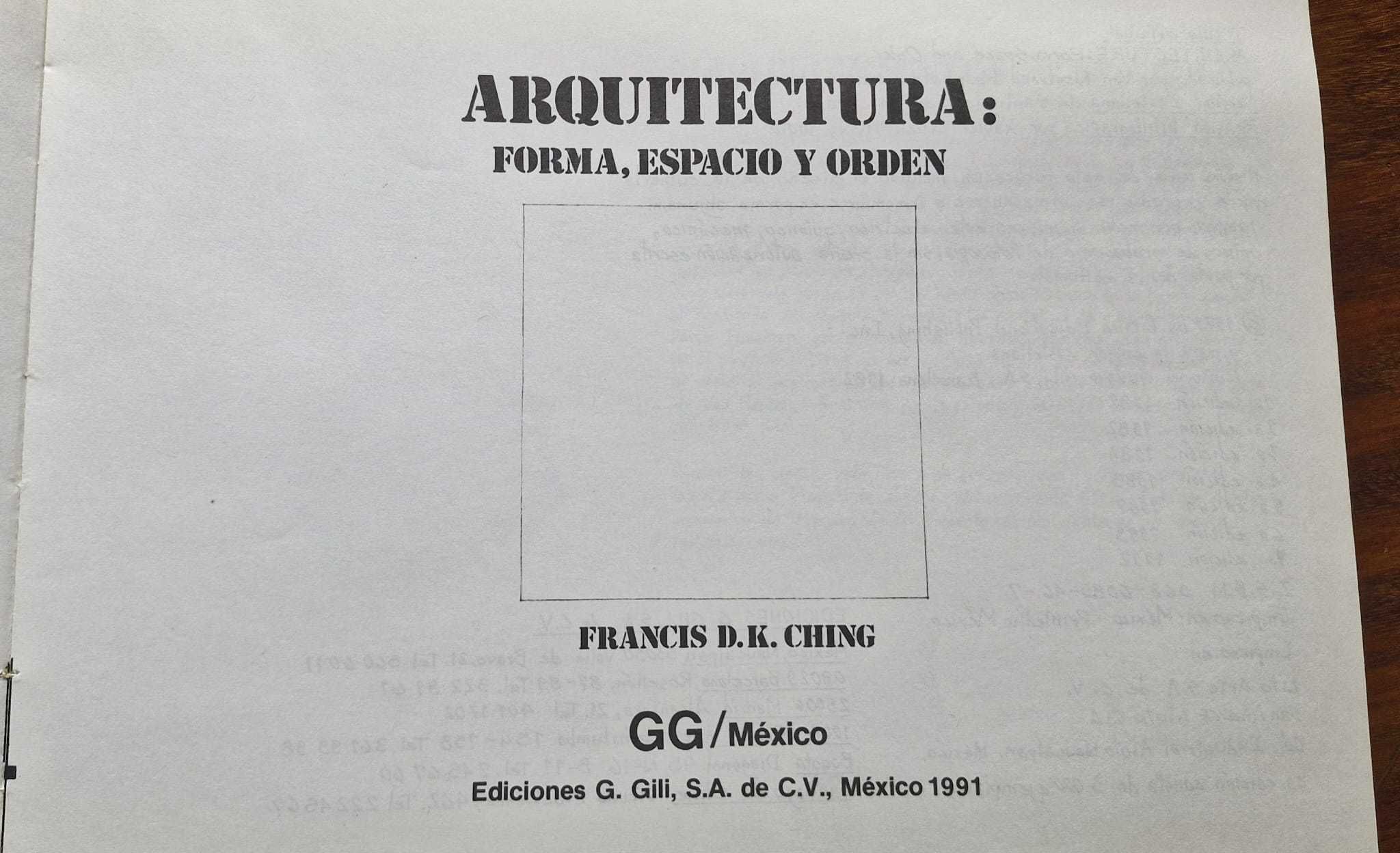 Arquiectura: Forma, espacio y orden, F. Ching