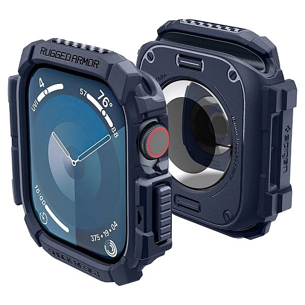 Etui Spigen Rugged Armor na Apple Watch 10/46 mm - granatowe
