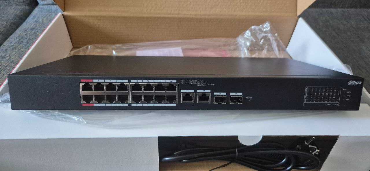 Dahua DH-CS4218-16ET-135 PoE комутатор 16 портів керований