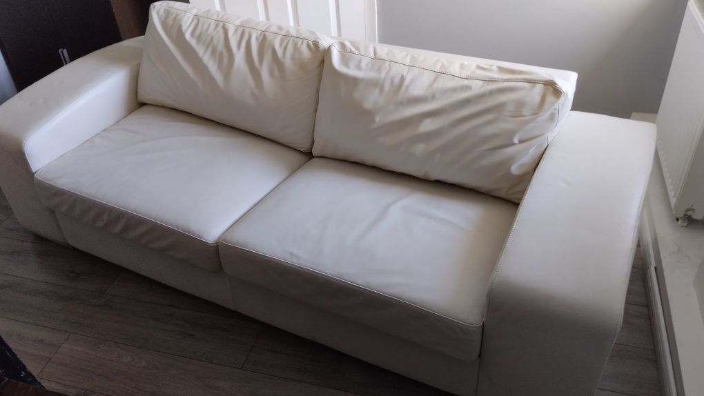 Sofa kanapa i fotel naturalna skóra MTI Furninova Okazja