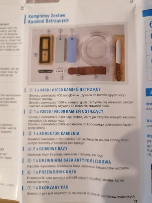 Komplet zestaw kamieni ostrzących