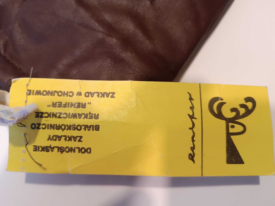Rękawiczki skórzane „Renifer”22 – PRL, Zakład w Chojnowie