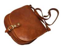 DC1 Duża Włoska Torebka Skórzana Retro Listonoszka  HANDMADE Camel