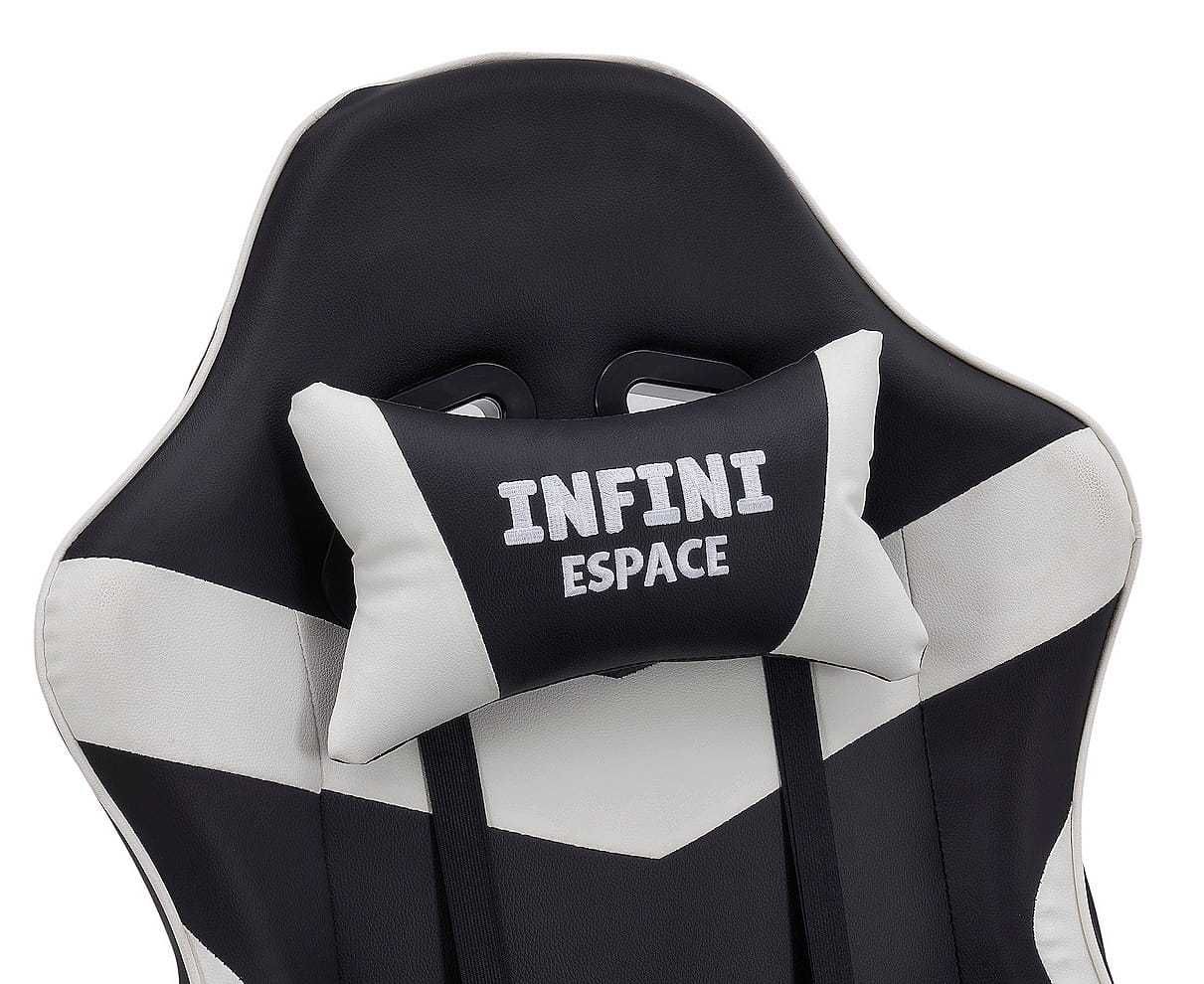 Fotel Gamingowy z podnóżkiem INFINI ESPACE White