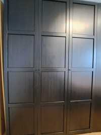 Drzwi do szafy Pax 3 szt czarnobrązowe