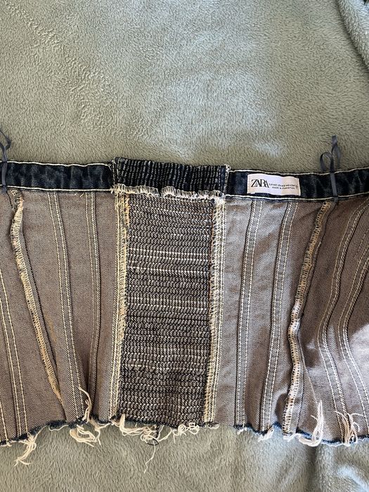 Top Zara jeans botões TAMANHO XS