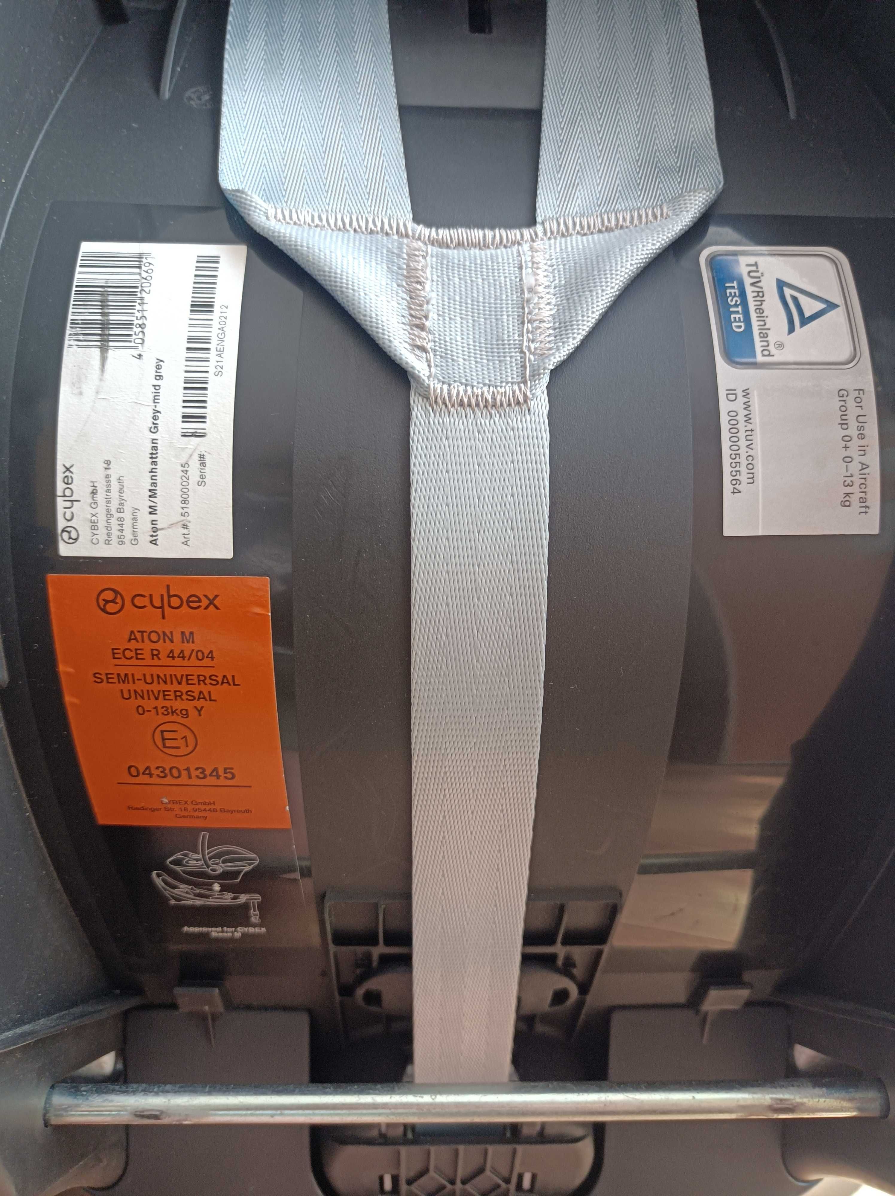 Fotelik z bazą - Cybex Aton M + Baza M Isofix (gratis śpiworek 0+)