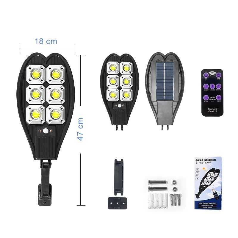 Lampa solarna uliczna latarnia led pilot czujnik ruchu zmierzchu 2szt