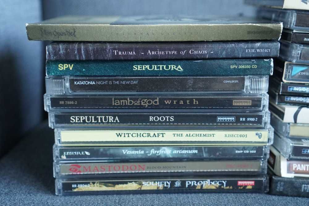 Kompakty z muzyką metal, rock, prog