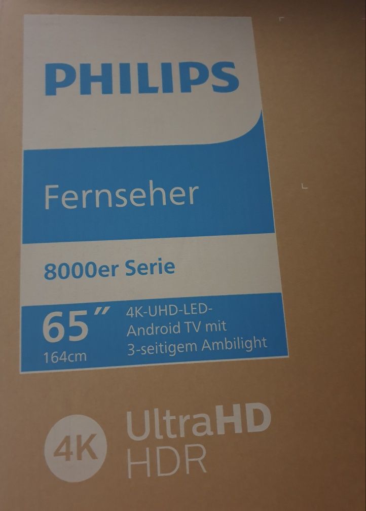 Telewizor Philips Ambilight 65 cali, nowy