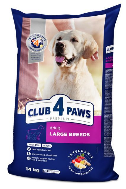 Клуб 4 Лапи Преміум класу 14 кг для дорослих собак великих порід