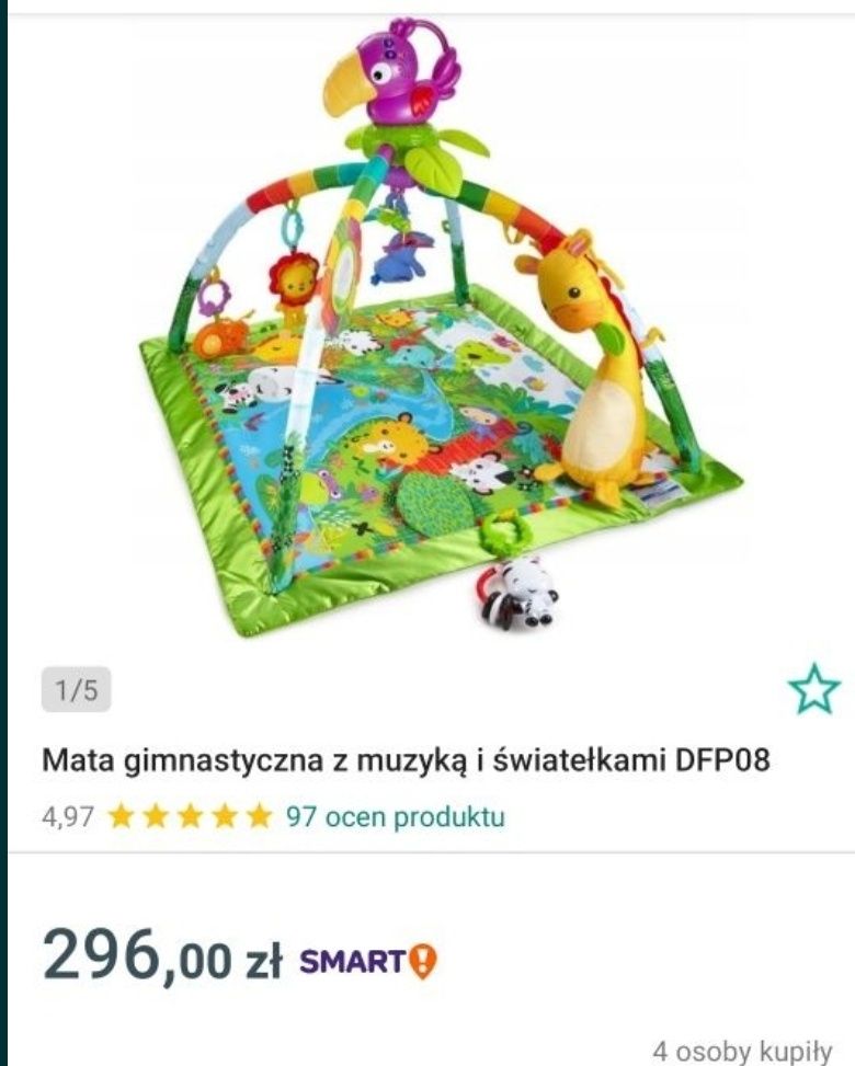 Mata edukacyjna Fischer price swiecacy grajacy tukan tanio czysciutka