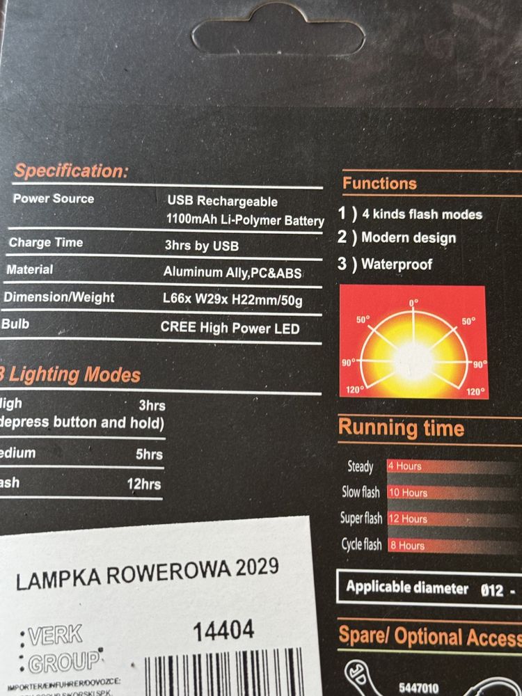 Lampki rowerowe 48tknn