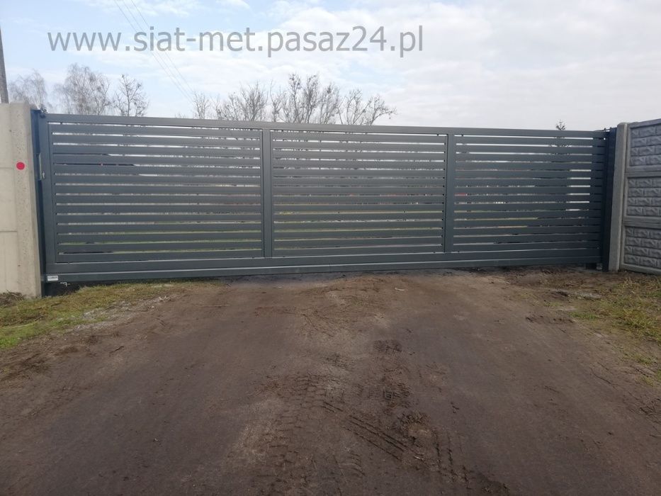 bramy przesuwne palisadowe panelowa