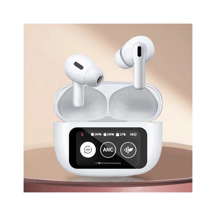 Auriculares Bluetooth ANC/ENC com Display Digital e Caixa