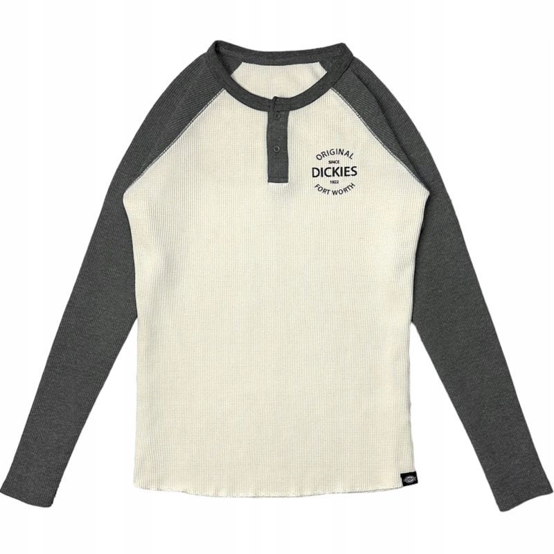 Dickies Koszulka Longsleeve Teksturowa na Guziki Męska Logowana
