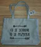 Torba shopperka z napisem ,  Co se schudne to se przytyje,