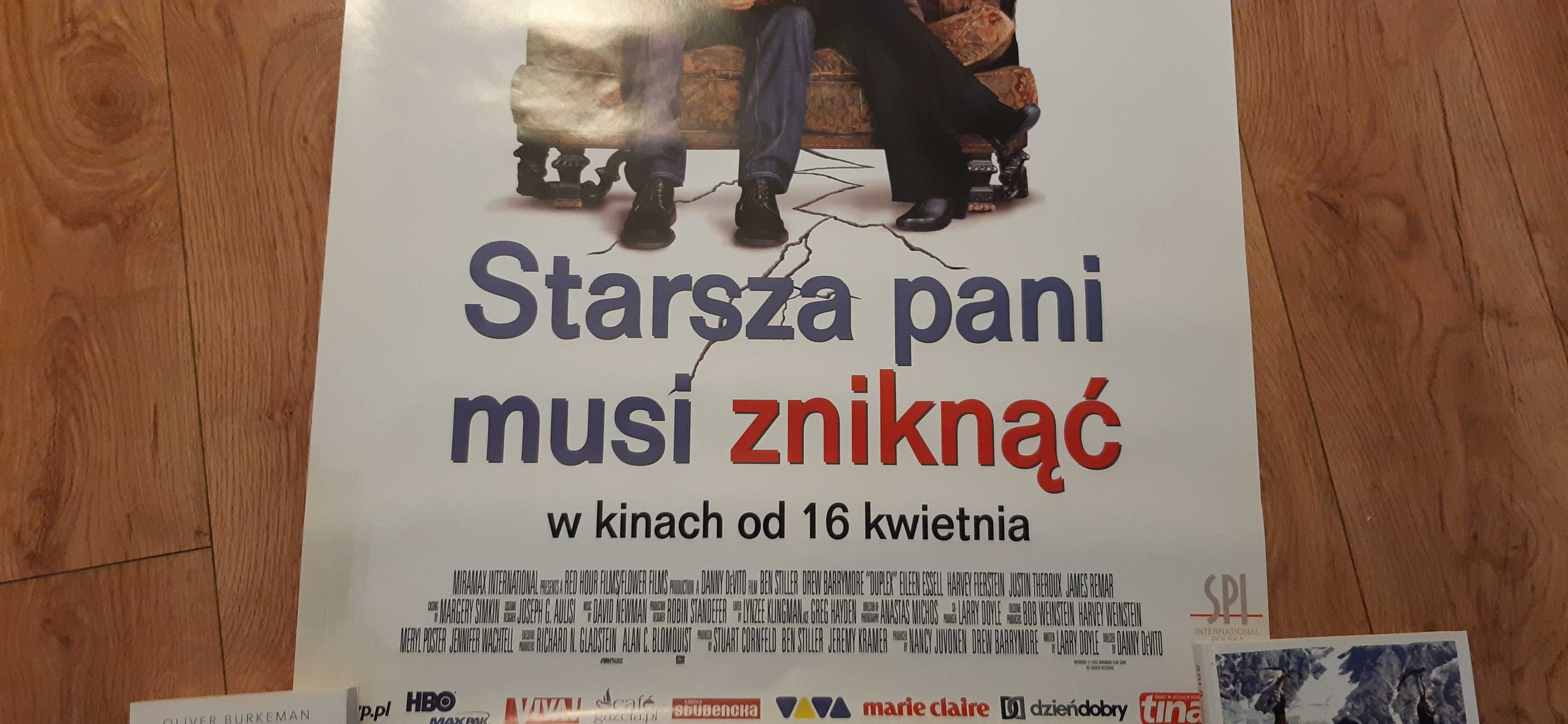 stary plakat filmowy starsza pani musi zniknąć dla kolekcjonerów