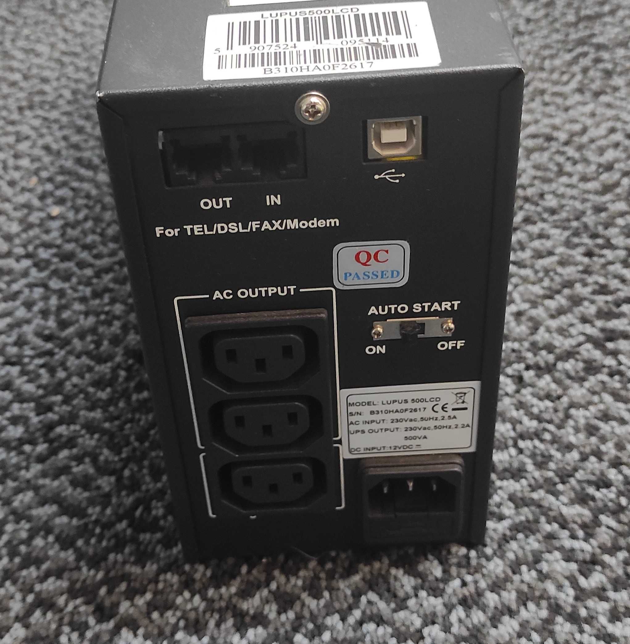 Zasilacz Awaryjny UPS LUPUS 500LCD