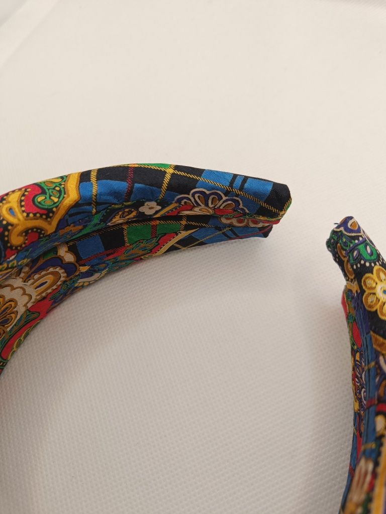 Opaska jedwabna do włosów mama córka handmade