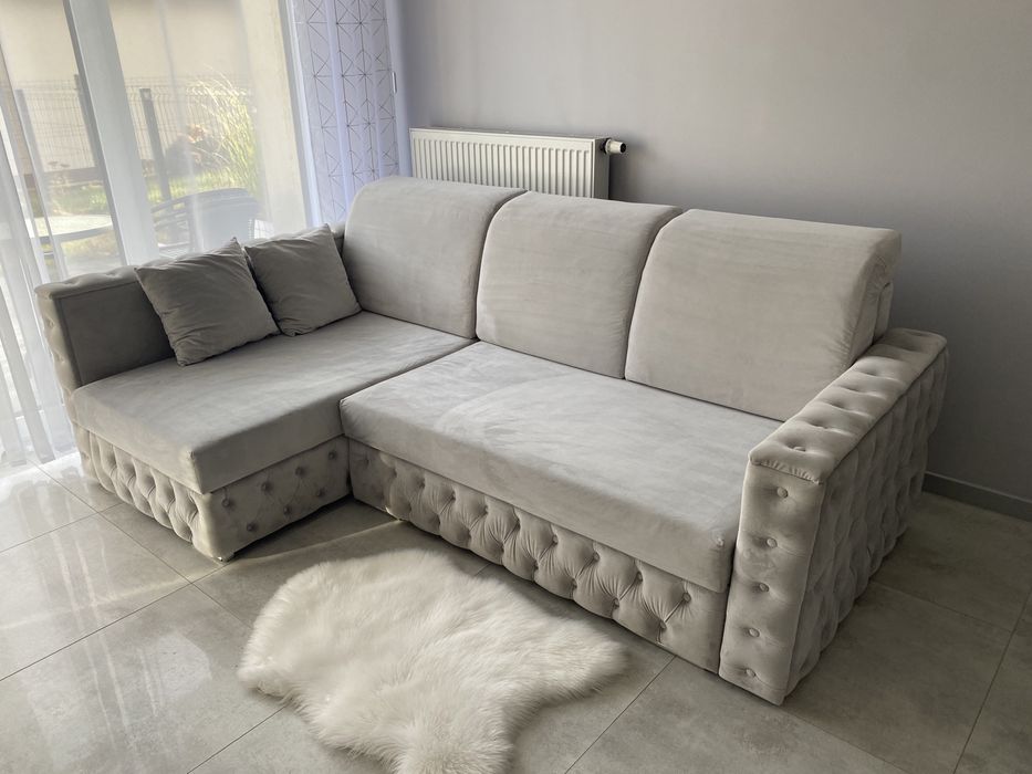 Narożnik szary chesterfield