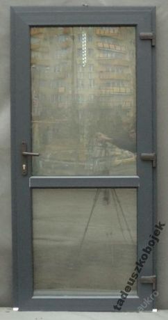 Drzwi sklepowe PCV. 100x210 ANTRACYT Szczecin