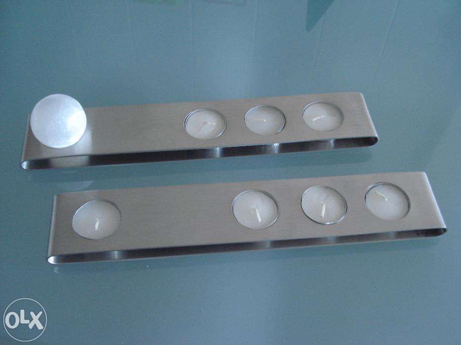 Conjunto de suporte velas em aço