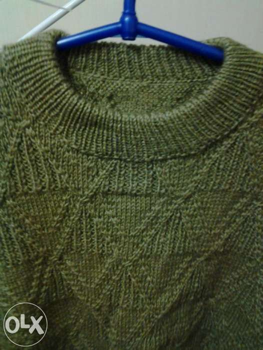 вязанный мужской свитер ручная работа