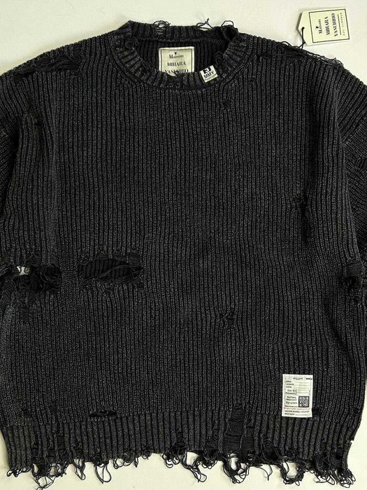 MAISON MIHARA YASUHIRO Distressed свитер свитшот Sweater светр кофта L