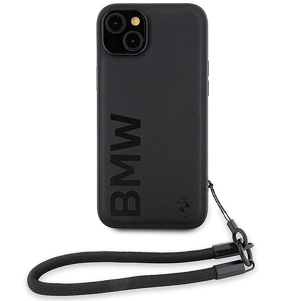 Etui BMW Signature Leather Wordmark Cord na iPhone 15 Plus / 14 Plus -
