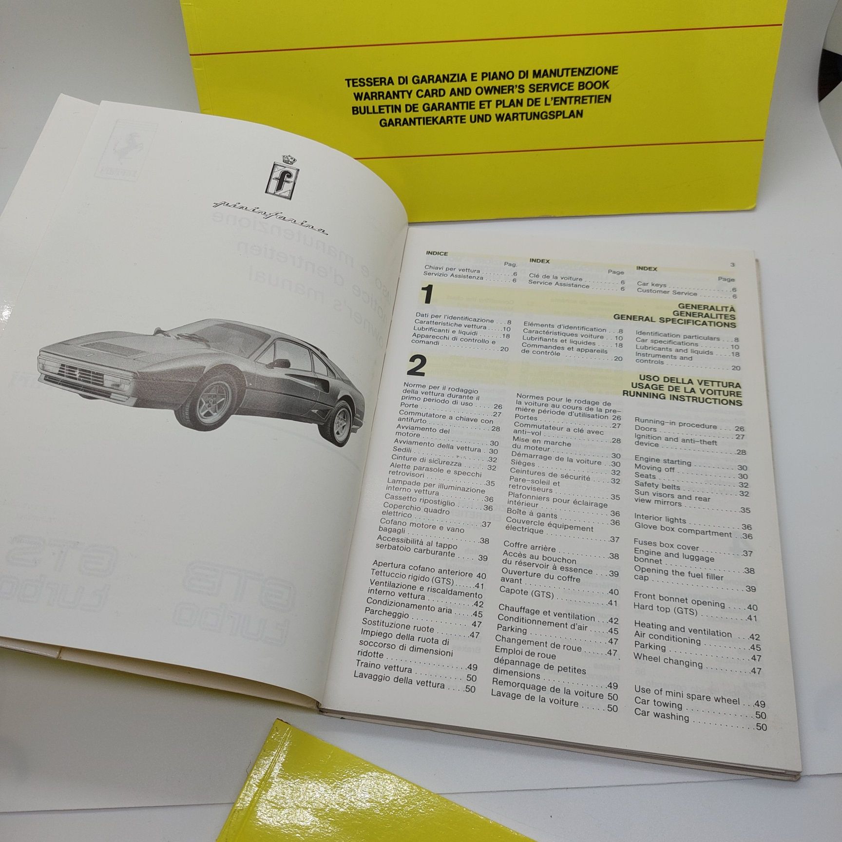 Catálogo e manual de instruções Ferrari