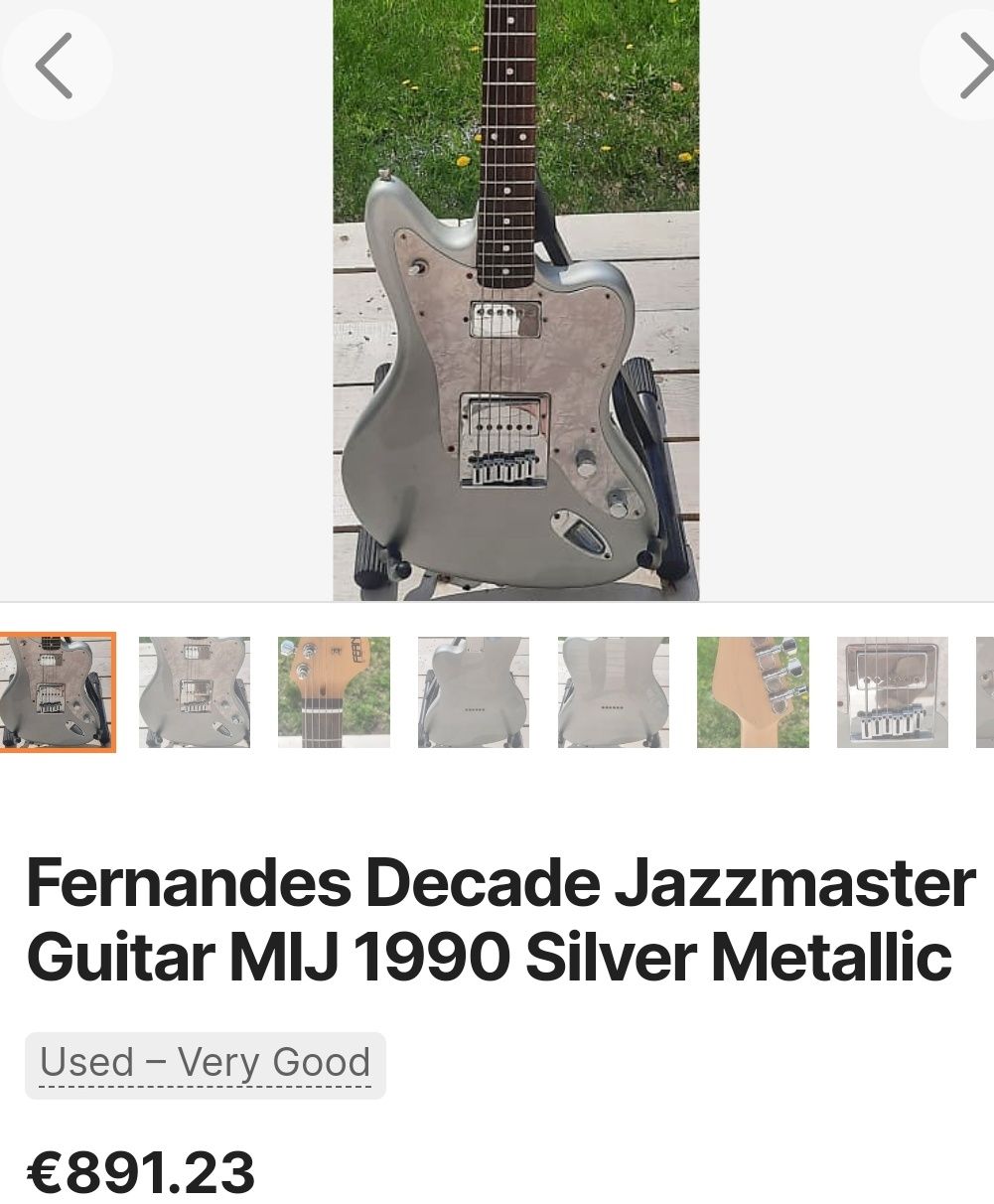 Fernandes nie Fender Jazzmaster. zamiana. made in japan
